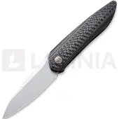 We Knife Black Void Opus foldekniv, black ti with CF inlay