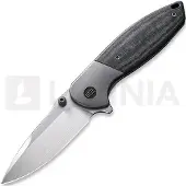 We Knife Nitro Mini, Gray Titanium, Black Micarta Inlay