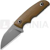 Kizer Cutlery Snick AEB-L kniv, Brown G-10, Stonewashed