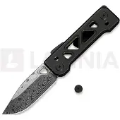 We Knife Tyro Damasteel, Black/Gold Titanium