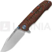 Reate 9D-V2 foldekniv, Lava Flow Fat Carbon, Satin