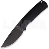 Petrified Fish Beluga - Blackwash - G10 kniv, sort