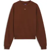 HUGO Sweatshirt i bomuldsfrotté med logomærke