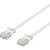 Deltaco U/UTP Cat6 Netværkskabel, fladt, 15m, 250MHz, hvid