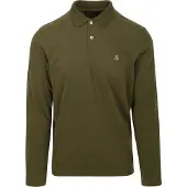 Marc O'Polo langærmet poloshirt i grøn Grøn måle