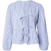 Hailys Bluse 'Lo44rana' lyseblå / hvid