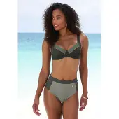 LASCANA Bikinioverdel 'Yuna' oliven / orange