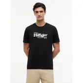 Tommy Hilfiger Bluser & t-shirts 'Logo Graphic' sort / hvid