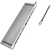 Logilink UA0373, Ledningsført, USB 3.2 Gen 1 (3.1 Gen 1) Type-C, 100 W, 3,5 mm, 10,100,1000 Mbit/s, Aluminium