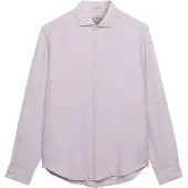 Superdry Superdrytil mænd. M4011103A Skjorte Riviera hør lilla (L), Casual, Linned, Lange ærmer
