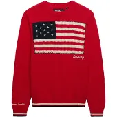 Superdry Superdrytil kvinder. W6110713A America Flag-trøje rød (M), Casual, Bomuld