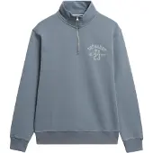 Superdry Superdrytil mænd. M2014089A Sweatshirt Athletic Ess Half Zip blå (M), Casual, Polyester