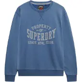 Superdry Superdrytil mænd. M2014090A Blå Athletic Essential sweatshirt (L), Casual, Bomuld, Lange ærmer