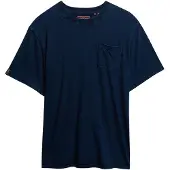 Superdry Superdrytil mænd. M1012096A Merchant Pocket-T-shirt i marineblå (M), Casual, Bomuld, Korte ærmer