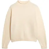 Superdry Superdrytil kvinder. W6110649A Mock beige jumper (S), Casual, Akryl