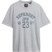 Superdry Superdrytil mænd. M1012176A Athletic Essential T-shirt grå (3XL), Casual, Bomuld, Korte ærmer