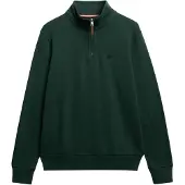 Superdry Superdrytil mænd. M2014381A Preppy grøn sweatshirt med halv lynlås (XL), Casual, Bomuld