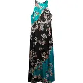 Superdry Superdrytil kvinder. W8012040A Jacquard-kjole blå, sort (XL), Casual, Party, Viscose, Uden ærmer/stropper