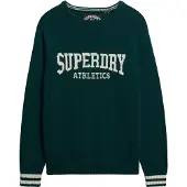 Superdry Superdrytil kvinder. W6110629A Intarsia-trøje grøn (M), Casual, Bomuld