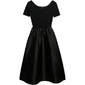 Superdry Superdrytil kvinder. W8011999A Sort LBD vævet mix kjole (S), Casual, Polyester, Korte ærmer