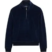 Superdry Superdrytil kvinder. W2012370A Sweatshirt med halv lynlås, Velour Half, marineblå (XS), Casual, Bomuld