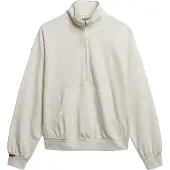 Superdry Superdrytil kvinder. W2012386A Sweatshirt med halv lynlås Studios Half knækket hvid (M), Casual, Bomuld