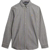 Superdry Superdrytil mænd. M4011037A Klassisk Oxford skjorte marineblå striber (XXL), Casual, Bomuld, Lange ærmer