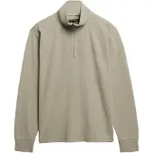 Superdry Superdrytil mænd. M2014342A Sweatshirt med halv lynlås RIB beige (XXL), Casual, Bomuld