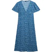 Superdry Print Button Tea Kortærmet Midi-kjole