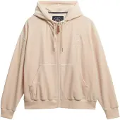 Superdry Superdrytil kvinder. W2012544A Country Club Sweatshirt Velour Ziphood pink (M), Casual, Polyester