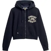 Superdry Athletic Relaxed Crop Sweatshirt Med Lynlås