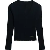 Superdry Essential Button Thru T-shirt Med Lange ærmer