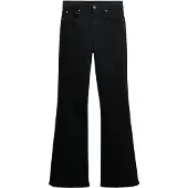 Superdry Superdrytil kvinder. W7011261A Jeans High Rise Flare sort (28/30), Casual, Bomuld