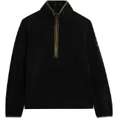 Superdry Superdrytil kvinder. W2012337A Estate Fleece Half Zip Fleece sort (L), Casual, Genanvendt polister, Bæredygtig