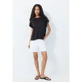 Stradivarius B06 Basic T-Shirt Med Sænkede Ærmer 0-001 S