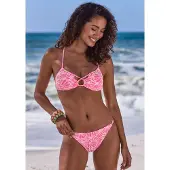 Venice beach Bikinioverdel pink / hvid