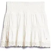 Superdry Superdrytil kvinder. W7210324A Miniskørt Ibiza hvid (L), Casual, Bomuld
