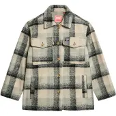 Superdry Superdrytil kvinder. W4010448A Tyk uforet beige skjorte (XS), Casual, Polyester, Lange ærmer