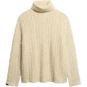 Superdry Superdrytil kvinder. W6110662A Rullebeige trøje (XS), Casual, Nylon