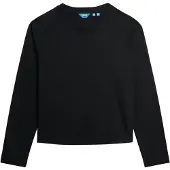 Superdry Superdrytil kvinder. W6012253A T-shirt Essential Logo sort (S), Casual, Bomuld, Lange ærmer