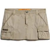 Superdry Superdrytil kvinder. W7210305A Nederdel Utility Parachute taupe (XS), Casual, Bomuld, Gråt