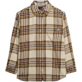 Superdry Superdrytil kvinder. W4010500A Boyfriend skjorte beige (M), Casual, Bomuld, Lange ærmer