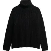 Superdry Superdrytil kvinder. W6110662A Jumper Roll sort (M), Casual, Nylon