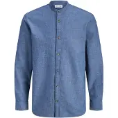 Jack & Jones Esummer Linen Blend Band Skjorte Med Lange ærmer
