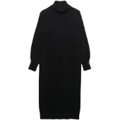 Superdry Rollneck Midi Jumper Kjole Med 3/4 ærmer