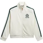 Superdry Superdrytil kvinder. W2012384A Country Club Track Top-jakke off-white (XS), Hvid, Casual, Bomuld