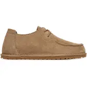 Birkenstock Birkenstocktil mænd. 1034384 Utti Lace lædersko (Regular Fit) taupe (45), Fast, Ruskind, Blonder, Casual, Gråt
