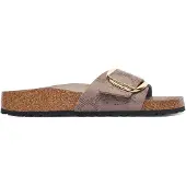 Birkenstock Birkenstocktil kvinder. 1032935 Sandaler Madrid Big Buckle (Smal pasform) taupe (36), Fast, Ingen, Casual, Gråt