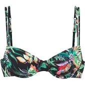 Venice beach Bikinioverdel smaragd / lilla / orange / sort