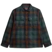 Superdry Superdrytil mænd. M4011050A Miller grøn skjorte (S), Casual, Polyester, Lange ærmer